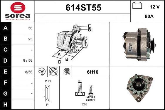 STARTCAR 614ST55 - Генератор avtolavka.club