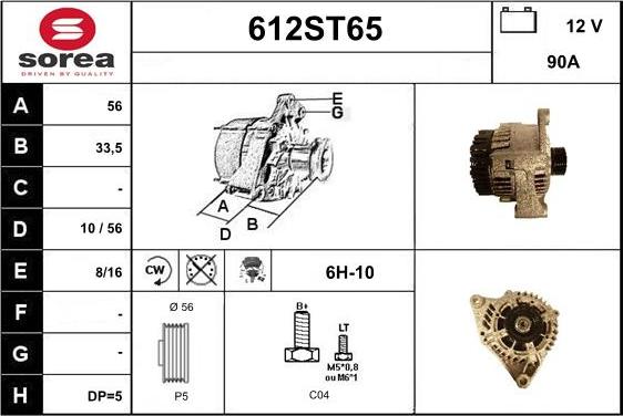 STARTCAR 612ST65 - Генератор avtolavka.club