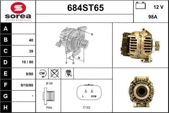 STARTCAR 684ST65 - Генератор avtolavka.club