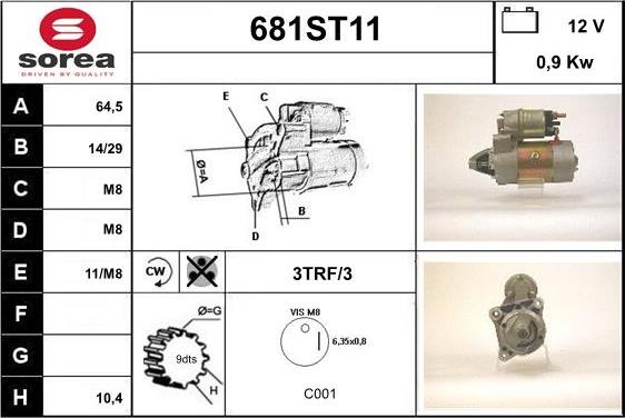 STARTCAR 681ST11 - Стартер avtolavka.club