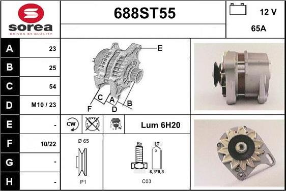 STARTCAR 688ST55 - Генератор avtolavka.club