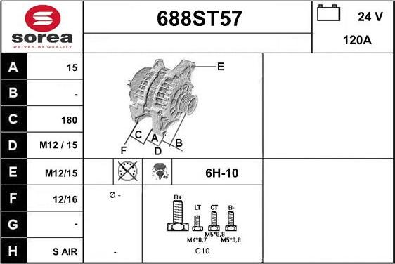 STARTCAR 688ST57 - Генератор avtolavka.club