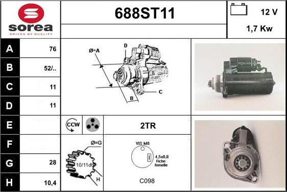 STARTCAR 688ST11 - Стартер avtolavka.club