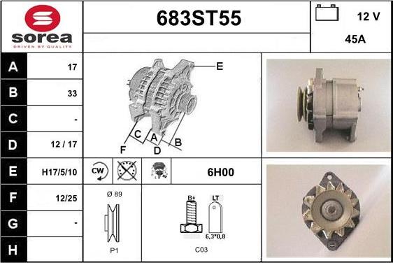 STARTCAR 683ST55 - Генератор avtolavka.club