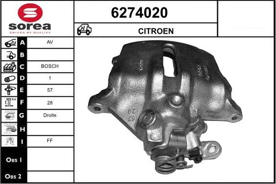 STARTCAR 6274020 - Гальмівний супорт avtolavka.club