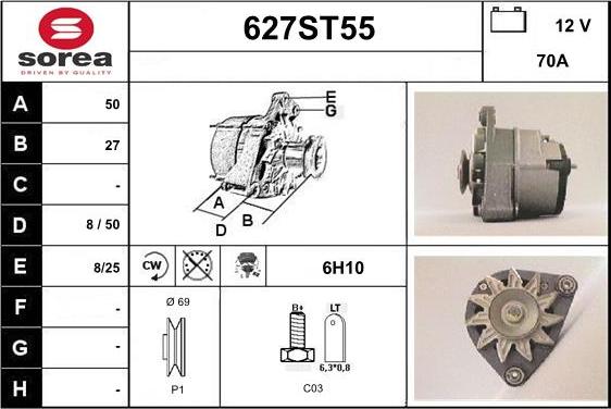 STARTCAR 627ST55 - Генератор avtolavka.club