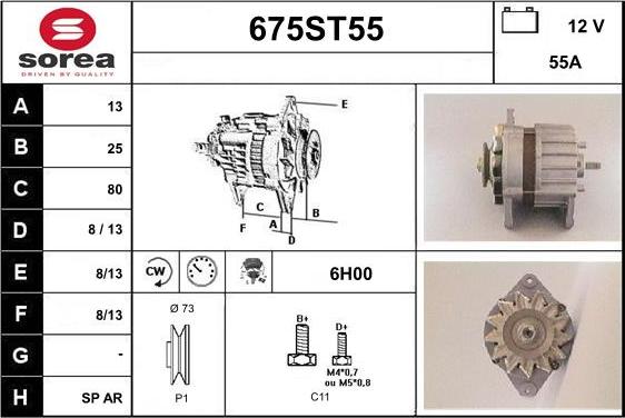 STARTCAR 675ST55 - Генератор avtolavka.club