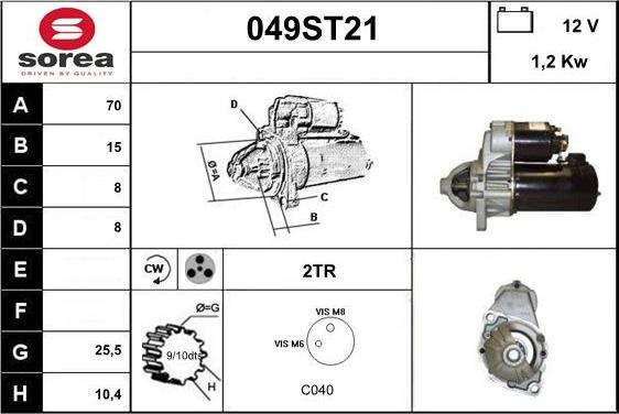 STARTCAR 049ST21 - Стартер avtolavka.club