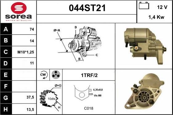 STARTCAR 044ST21 - Стартер avtolavka.club