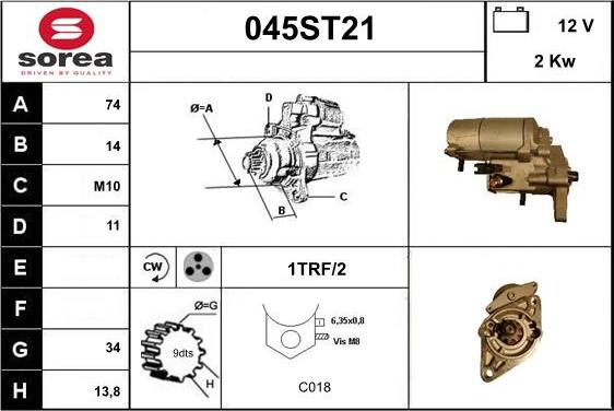 STARTCAR 045ST21 - Стартер avtolavka.club