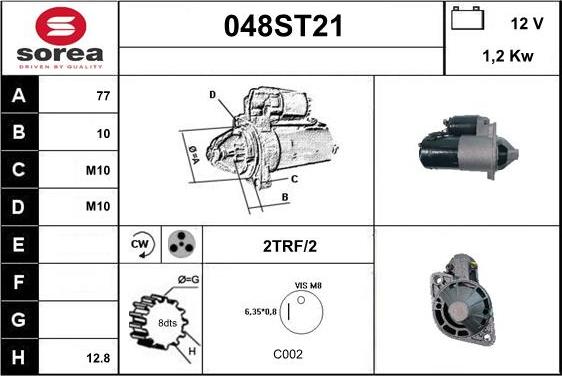 STARTCAR 048ST21 - Стартер avtolavka.club