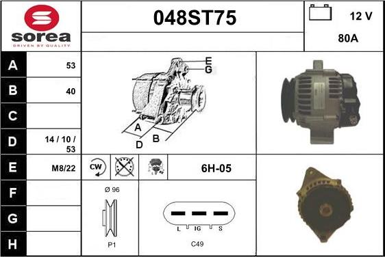 STARTCAR 048ST75 - Генератор avtolavka.club