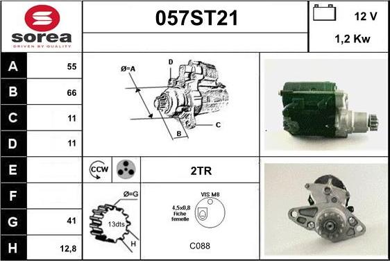 STARTCAR 057ST21 - Стартер avtolavka.club