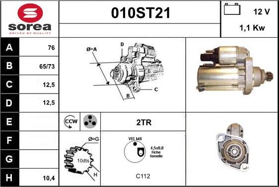 STARTCAR 010ST21 - Стартер avtolavka.club