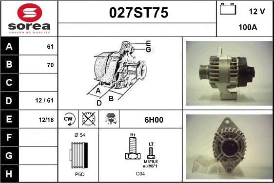 STARTCAR 027ST75 - Генератор avtolavka.club