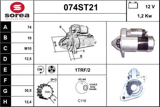 STARTCAR 074ST21 - Стартер avtolavka.club