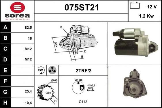 STARTCAR 075ST21 - Стартер avtolavka.club