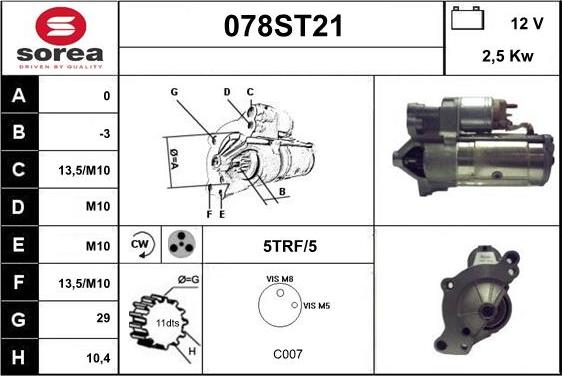 STARTCAR 078ST21 - Стартер avtolavka.club