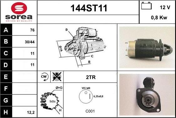 STARTCAR 144ST11 - Стартер avtolavka.club