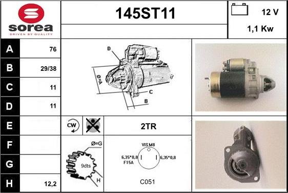 STARTCAR 145ST11 - Стартер avtolavka.club