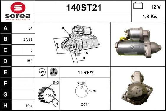 STARTCAR 140ST21 - Стартер avtolavka.club