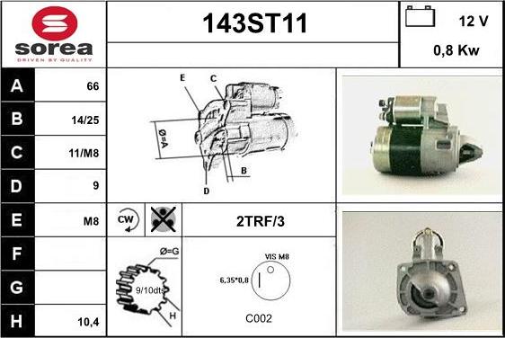 STARTCAR 143ST11 - Стартер avtolavka.club