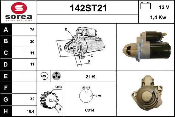 STARTCAR 142ST21 - Стартер avtolavka.club