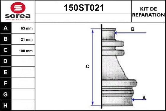 STARTCAR 150ST021 - Пильник, приводний вал avtolavka.club