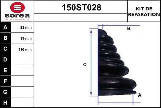 STARTCAR 150ST028 - Пильник, приводний вал avtolavka.club