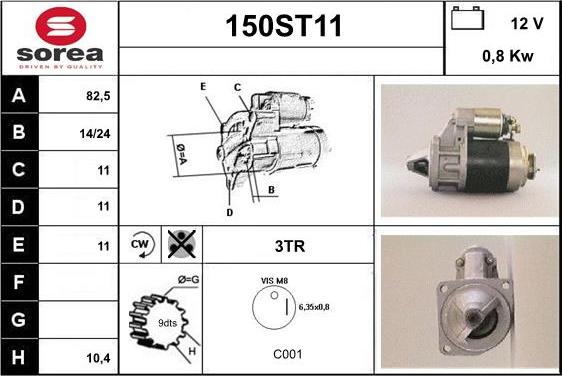 STARTCAR 150ST11 - Стартер avtolavka.club