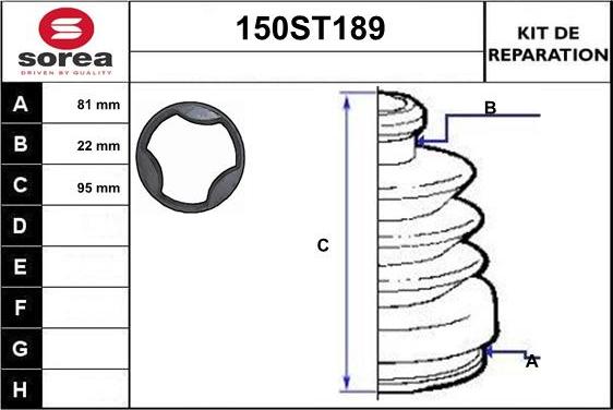 STARTCAR 150ST189 - Пильник, приводний вал avtolavka.club