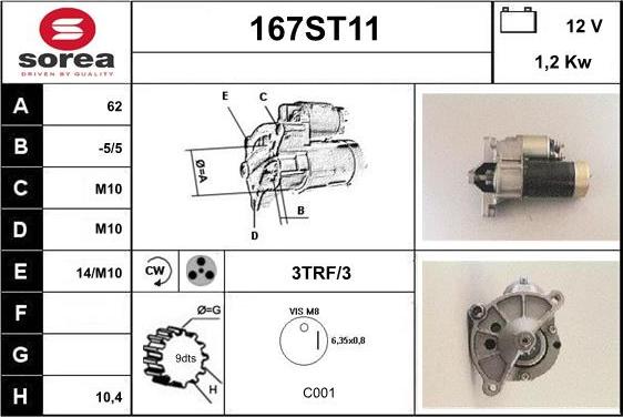 STARTCAR 167ST11 - Стартер avtolavka.club