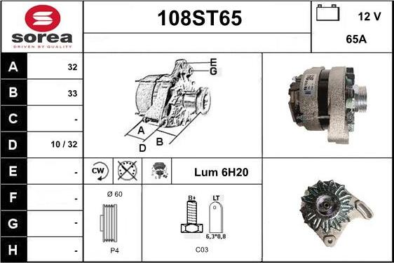 STARTCAR 108ST65 - Генератор avtolavka.club