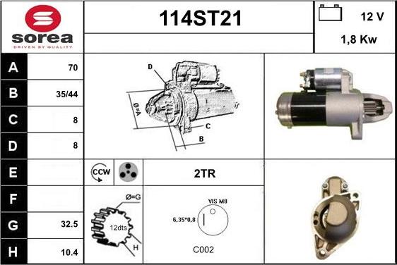 STARTCAR 114ST21 - Стартер avtolavka.club