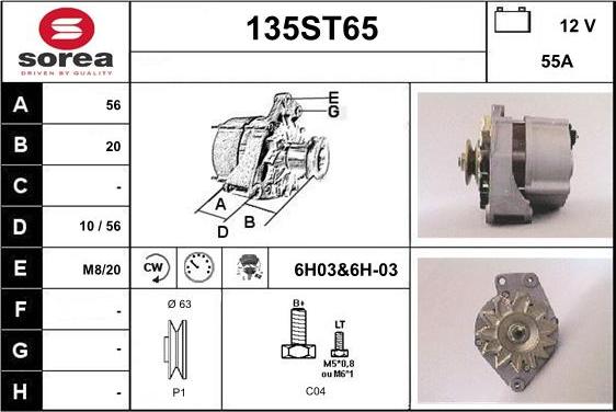 STARTCAR 135ST65 - Генератор avtolavka.club