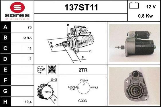 STARTCAR 137ST11 - Стартер avtolavka.club