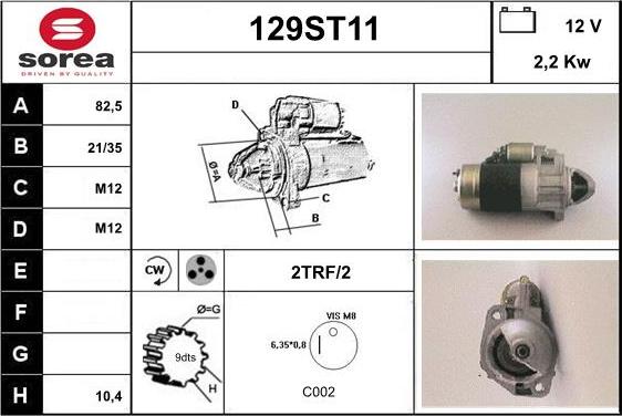 STARTCAR 129ST11 - Стартер avtolavka.club