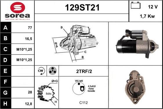 STARTCAR 129ST21 - Стартер avtolavka.club