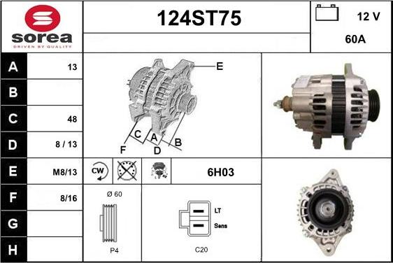 STARTCAR 124ST75 - Генератор avtolavka.club