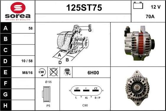 STARTCAR 125ST75 - Генератор avtolavka.club