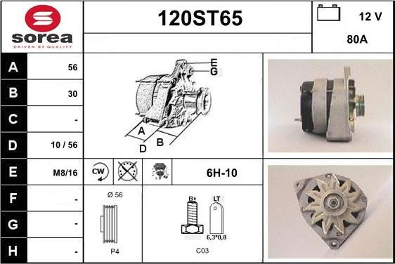 STARTCAR 120ST65 - Генератор avtolavka.club