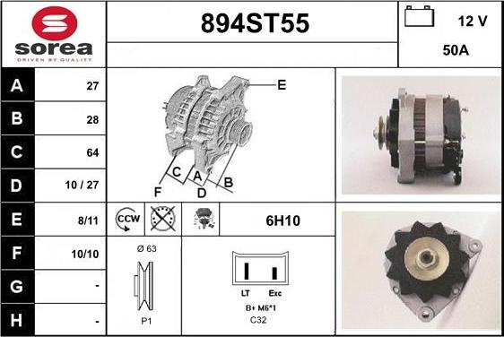 STARTCAR 894ST55 - Генератор avtolavka.club