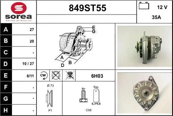 STARTCAR 849ST55 - Генератор avtolavka.club