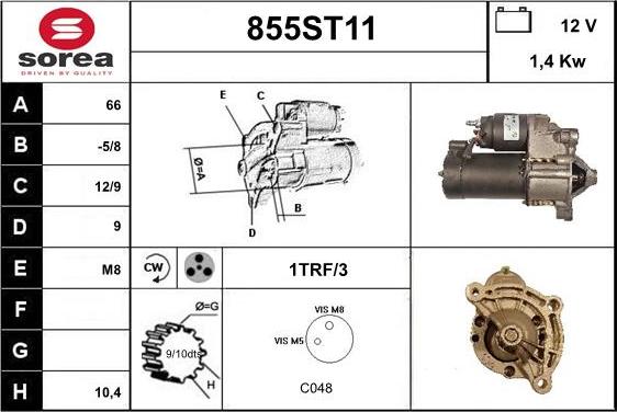 STARTCAR 855ST11 - Стартер avtolavka.club