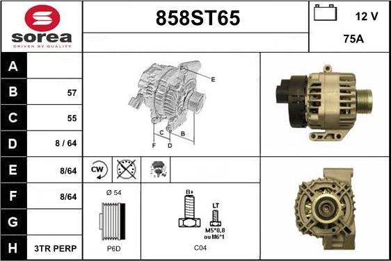 STARTCAR 858ST65 - Генератор avtolavka.club