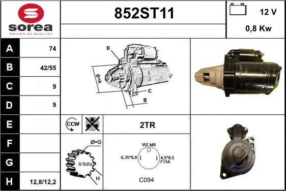 STARTCAR 852ST11 - Стартер avtolavka.club