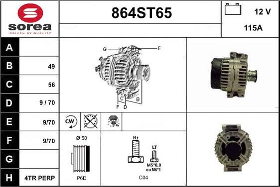 STARTCAR 864ST65 - Генератор avtolavka.club