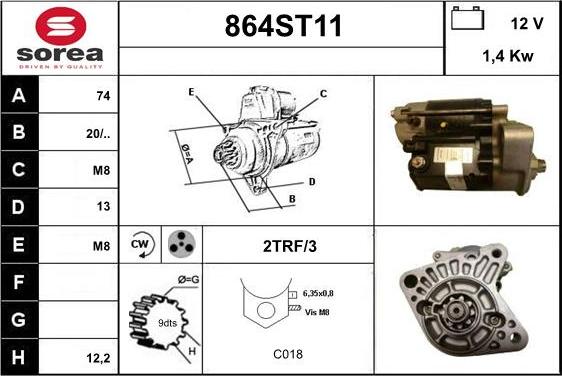 STARTCAR 864ST11 - Стартер avtolavka.club