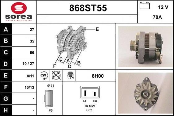 STARTCAR 868ST55 - Генератор avtolavka.club