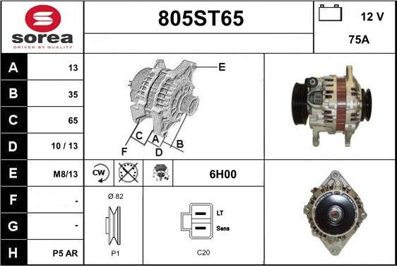 STARTCAR 805ST65 - Генератор avtolavka.club